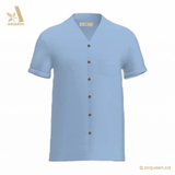 ALEXANDER Men's Hemp Short Sleeve Button-Up Shirt