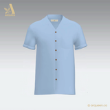 ALEXANDER Men's Hemp Short Sleeve Button-Up Shirt