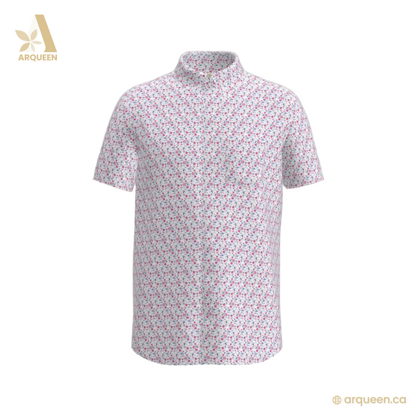 AXEL Men's Hemp Short Sleeve Button-Up Shirt