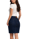 Honey II Hemp Denim Skirt – Knee Length